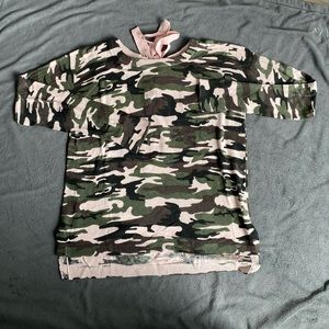 Sanctuary- Pink and Green Camo longsleeve